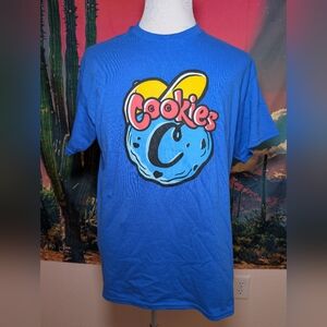 Cookies SF Berner Cookie Monster Royal Blue Men's Tee Shirt size L rare NWOT